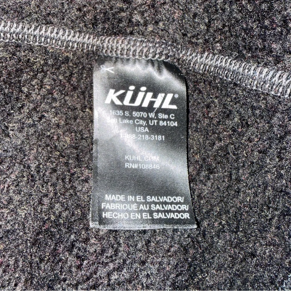 Kuhl Sweater Revel 1/4 Zip Pullover Black Hiking Men's size Large